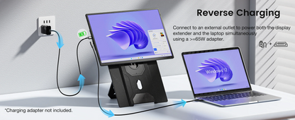 16" FHD SingleMonitor 1200P Plug & Play Enhanced Productivity Dual Screen Portable Monitor for Windows/Mac/Android