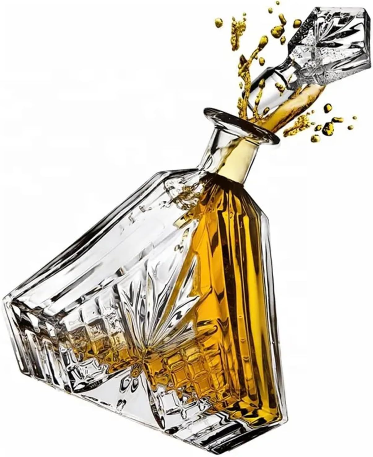 Premium Crystal Whiskey Decanter Set